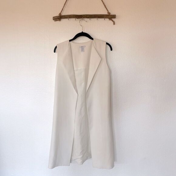 White maxi vest blazer - Picture 4 of 6